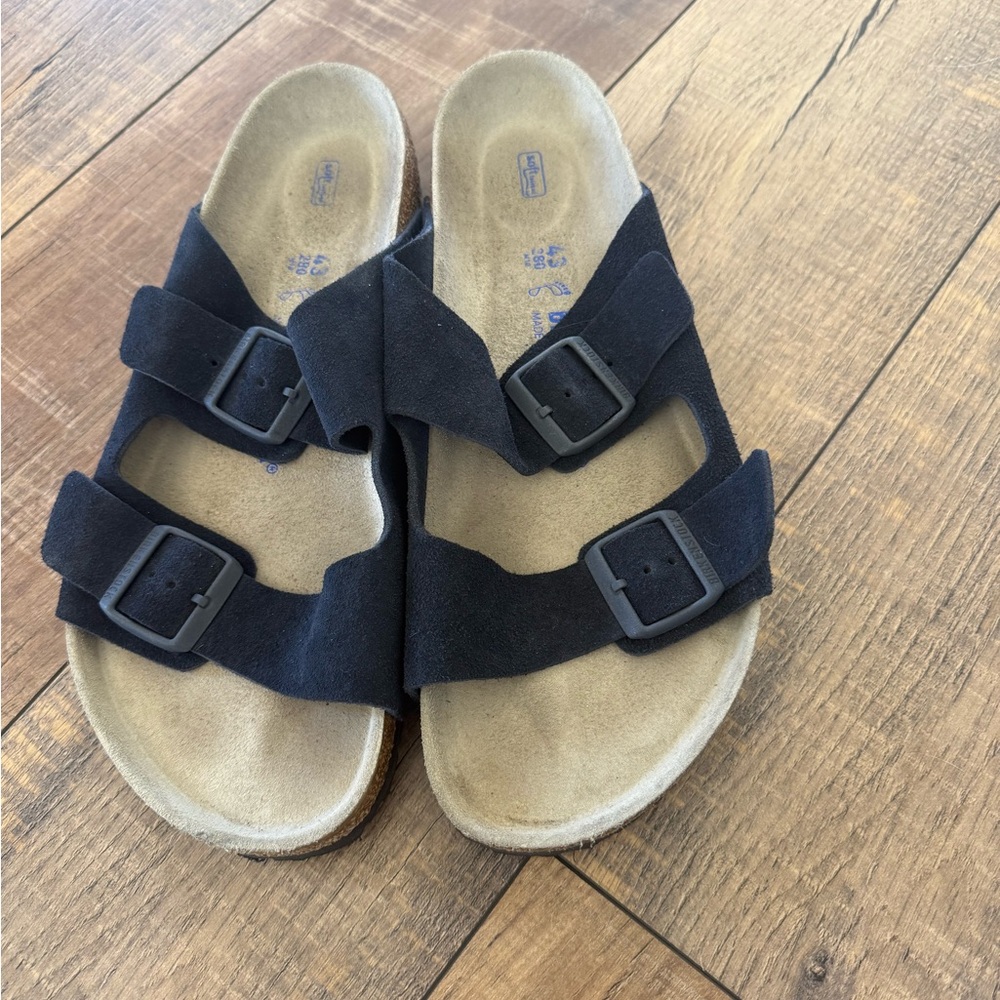 Birkenstock Dark Blue Suede Sandals - Picture 2 of 4